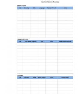 Road Trip Travel Itinerary Template with regard to Sample Business Travel Itinerary Template