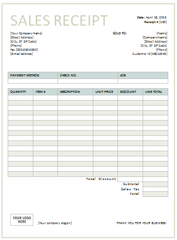 Sales Receipt Template For Excel | Receipt Template in Best Business Invoice Template Uk