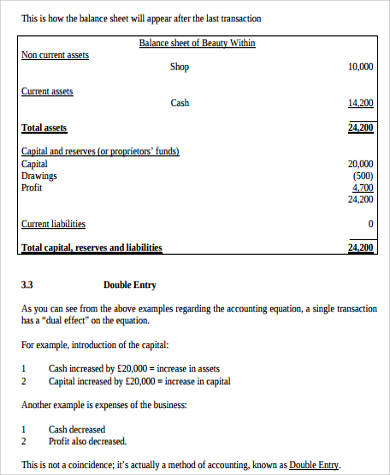 Sample Accounting Balance Sheet - 7+ Examples In Word, Pdf in New Business Balance Sheet Template Excel