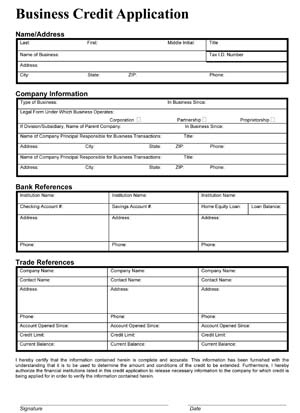 Sample Business Credit Application #1 - Small Business throughout Business Review Report Template