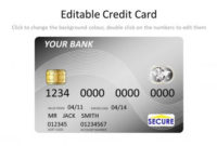 Silver Credit Card Template throughout Business Card Template Powerpoint Free