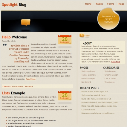 Spotlight Blog Template Free Website Templates In Css regarding Template For Business Website Free Download