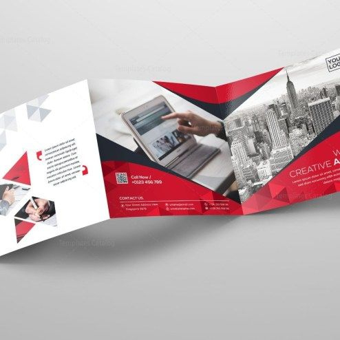 Square Tri-Fold Business Brochure Template - Template in Free Tri Fold Business Brochure Templates