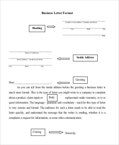 Standard Business Letter Format - 9+ Examples In Word, Pdf intended for How To Write A Formal Business Letter Template