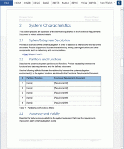 System Requirements Specification Templates - Templates for Business Requirements Definition Template