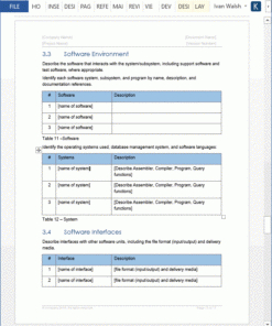 System Requirements Specification Templates - Templates inside Quality Business Requirements Definition Template