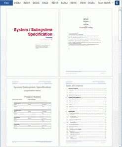 System Requirements Specification Templates - Templates intended for Software Business Requirements Document Template