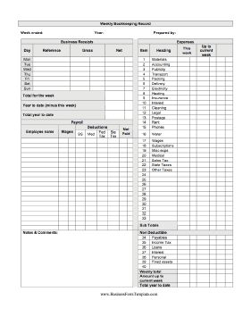 This Bookkeeping Form Makes It Easy To Keep Track Of with regard to Excel Templates For Accounting Small Business