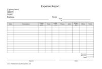 This Printable Expense Report Has Spaces In Which An with regard to New Free Business Directory Template