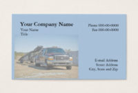 Tow Truck Business Cards And Business Card Templates with regard to Towing Business Plan Template