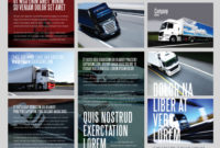 Trailer Trucks Brochure Template Design And Layout inside Business Plan Template For Transport Company