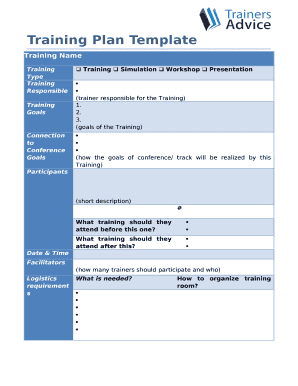 Training Plan Template - Trainers Advice Doc Template in Training Agenda Template