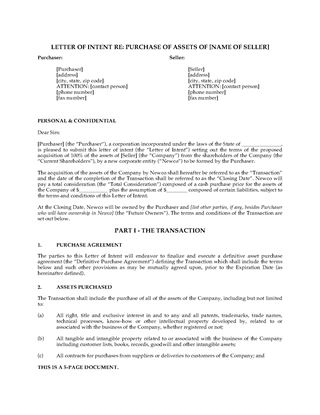 Usa No-Shop Agreement | Legal Forms And Business Templates pertaining to Unique Letter Of Intent For Business Partnership Template