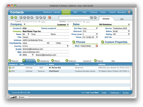 Vedtrak Contacts Includes Dashboard And Contacts To Easily in Fresh Filemaker Business Templates