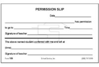 109 - Permission Slip - Padded Forms regarding Hunting Permission Letter Template