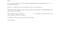 12+ Employee Resignation Letter Examples - Pdf, Word in Appreciative Resignation Letter Template