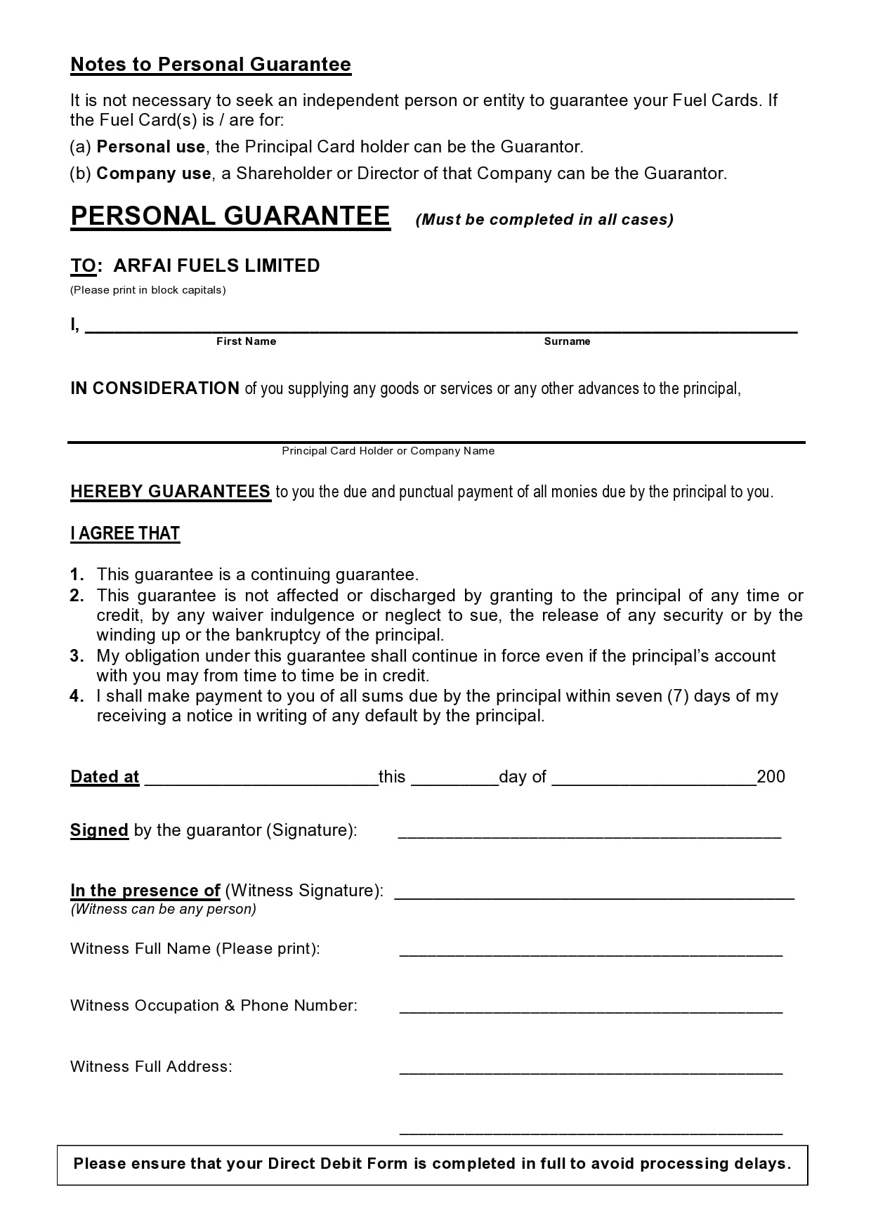 30 Best Personal Guarantee Forms &amp; Templates - Templatearchive regarding Letter Of Personal Guarantee Template