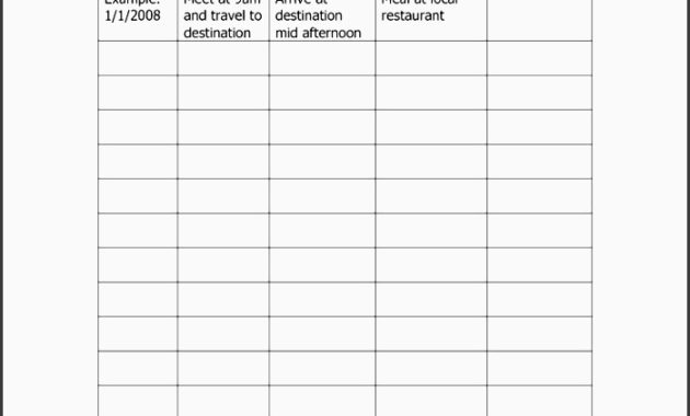 8 Vacation Itinerary Planner Template Editable for Daily Vacation Itinerary Template