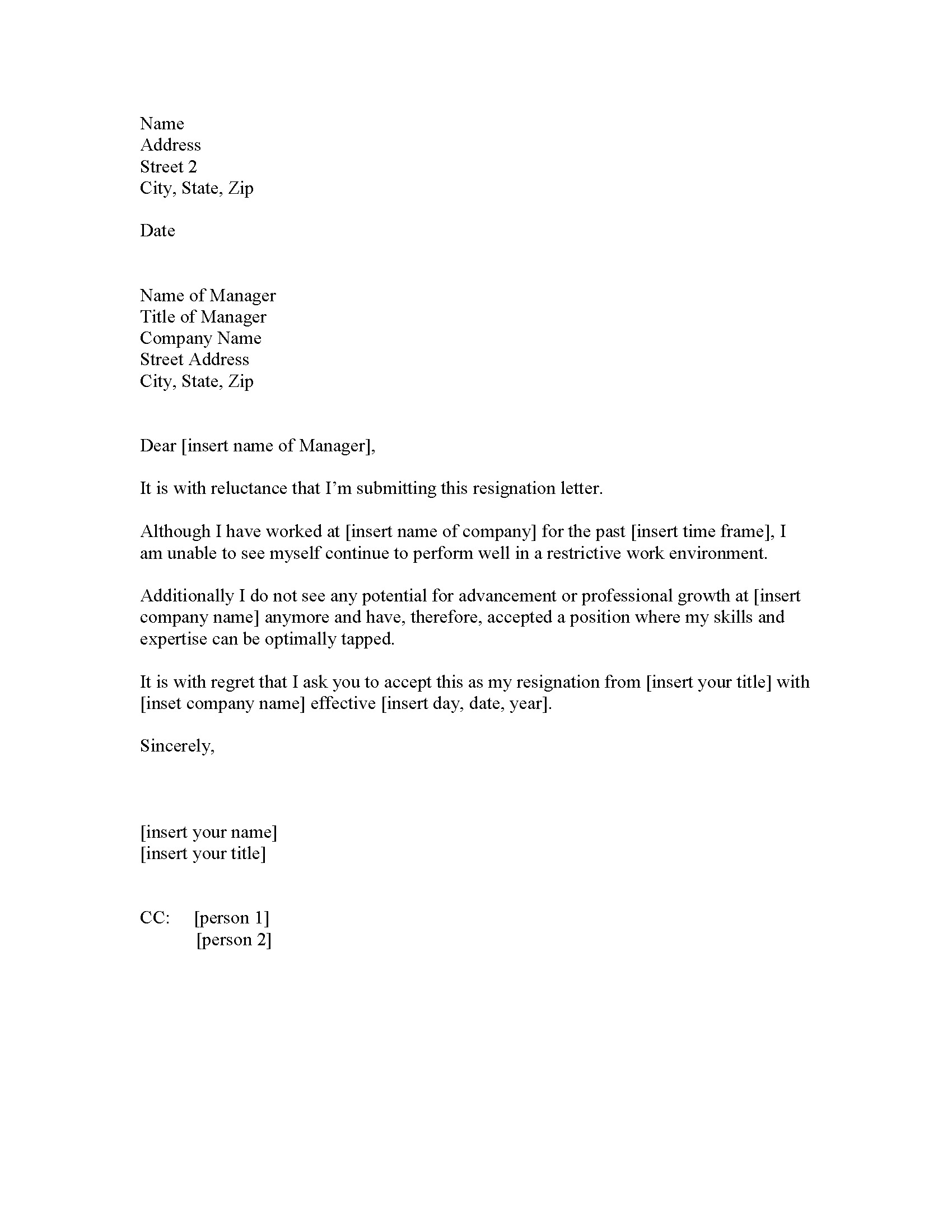 Best Resignation Letter | Templatedose intended for Friendly Resignation Letter Template