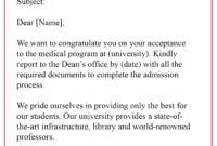 College Acceptance Letter Template - Format, Sample &amp;amp; Examples for College Acceptance Letter Template