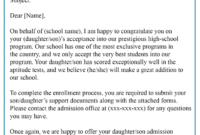 College Acceptance Letter Template – Format, Sample & Examples inside College Acceptance Letter Template