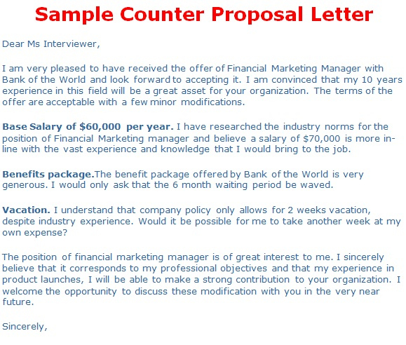 Counter Offer Letter Template Business intended for Employment Counter Offer Letter Template