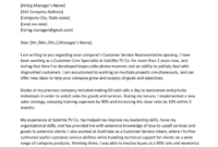 Customer Service Representative Cover Letter Sample intended for Customer Service Representative Cover Letter Template
