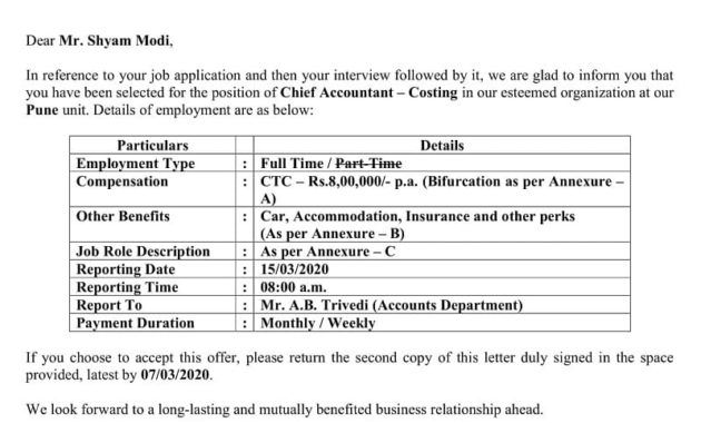Download Job Offer Letter Excel Template - Exceldatapro with regard to Employment Offer Letter Template