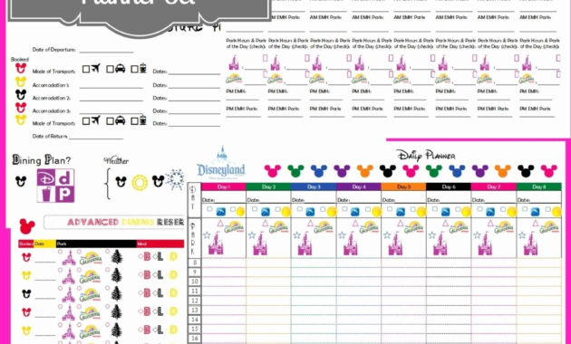 Downloadable Disney Itinerary Template | Calendar Template pertaining to Daily Vacation Itinerary Template