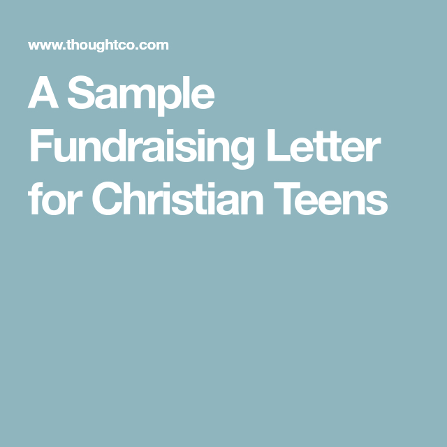 For Christian Teens | Christian Teens, Sample Fundraising in Missionary Support Letter Template