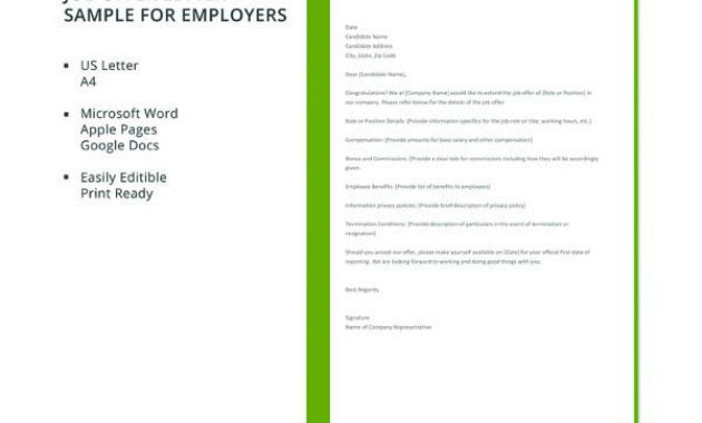 Free 15+ Sample Job Offer Letter Templates In Pdf | Ms in Employment Offer Letter Template