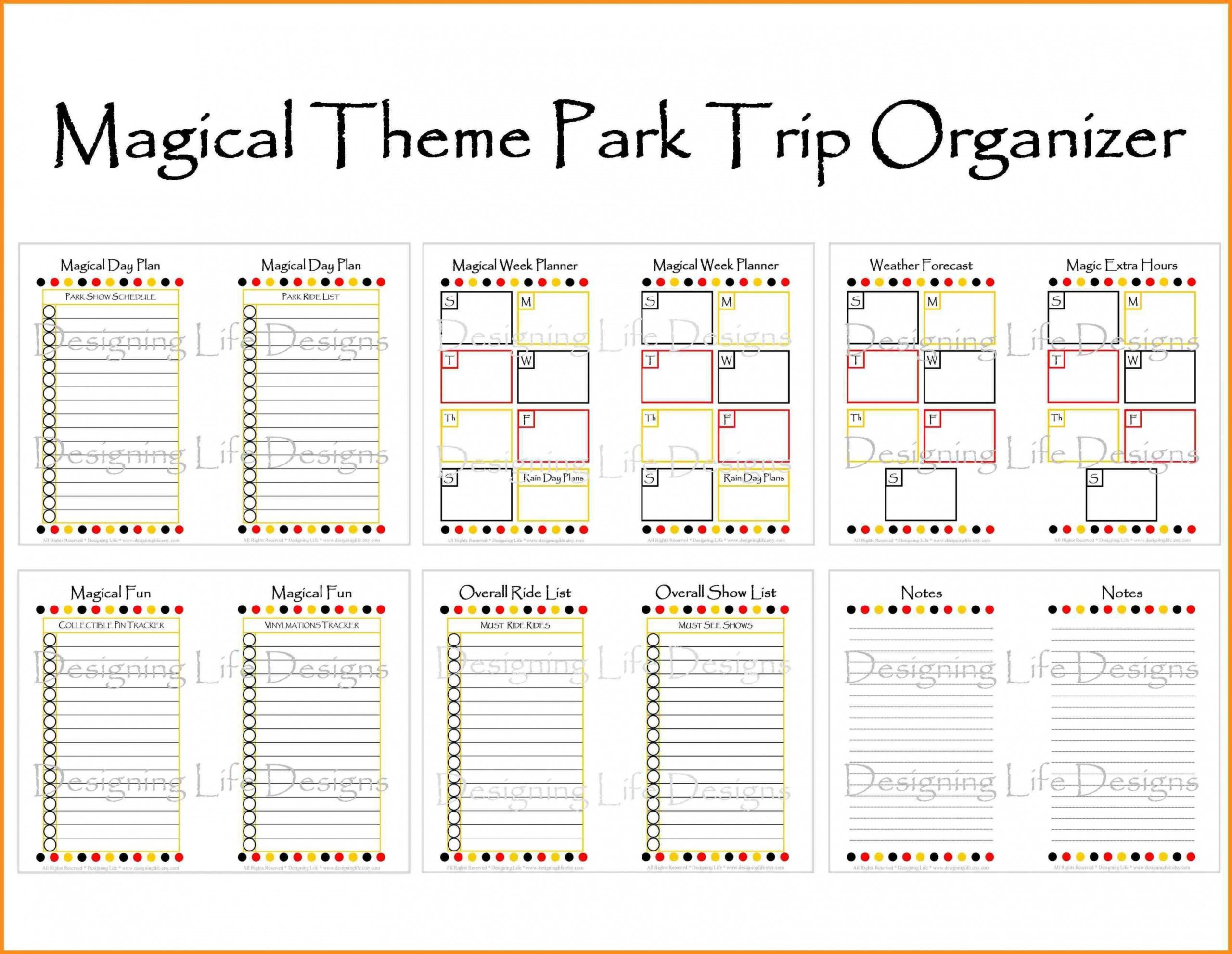 Free Printable Disney Week Itinerary Template | Calendar pertaining to Disney World Itinerary Template