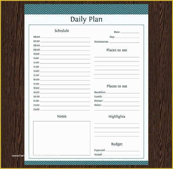 Free Travel Itinerary Planner Template Of 7 Travel for Daily Vacation Itinerary Template