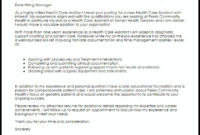 Health Care Assistant Cover Letter Sample | Cover Letter with Health Care Cover Letter Template