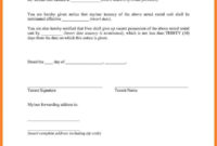 Printable 30 Day Notice Letter To Tenant From Landlord in Giving Notice To Tenants Letter Template