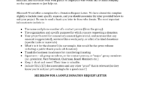 Sample Donation Request Letter | Donation Letter Template regarding Corporate Donation Letter Template