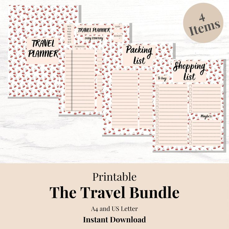 Travel Daily Itinerary Planner Vacation Holiday Printable throughout Fun Travel Itinerary Template