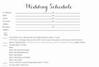 Wedding Weekend Itinerary Template Free New Free Wedding intended for Wedding Reception Itinerary Template