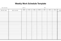 10 Best Free Printable Blank Employee Schedules inside Blank Monthly Work Schedule Template