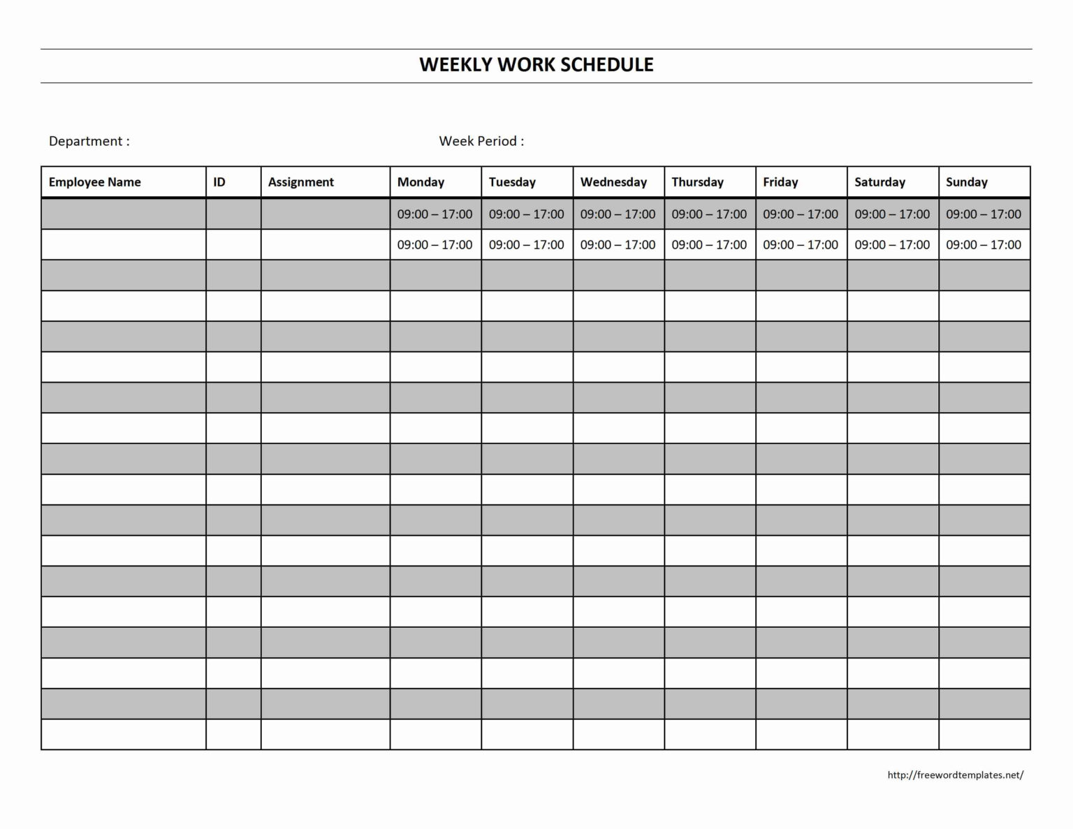 Blank Monthly Work Schedule Template Amazing Certificate Template Ideas