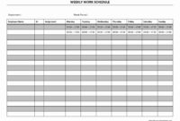 11 Best Images Of Worksheet For A Service Business inside Blank Monthly Work Schedule Template