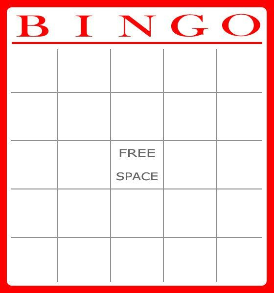 12 Best Bingo Card Template Free Printable Images On with regard to Blank Bingo Template Pdf