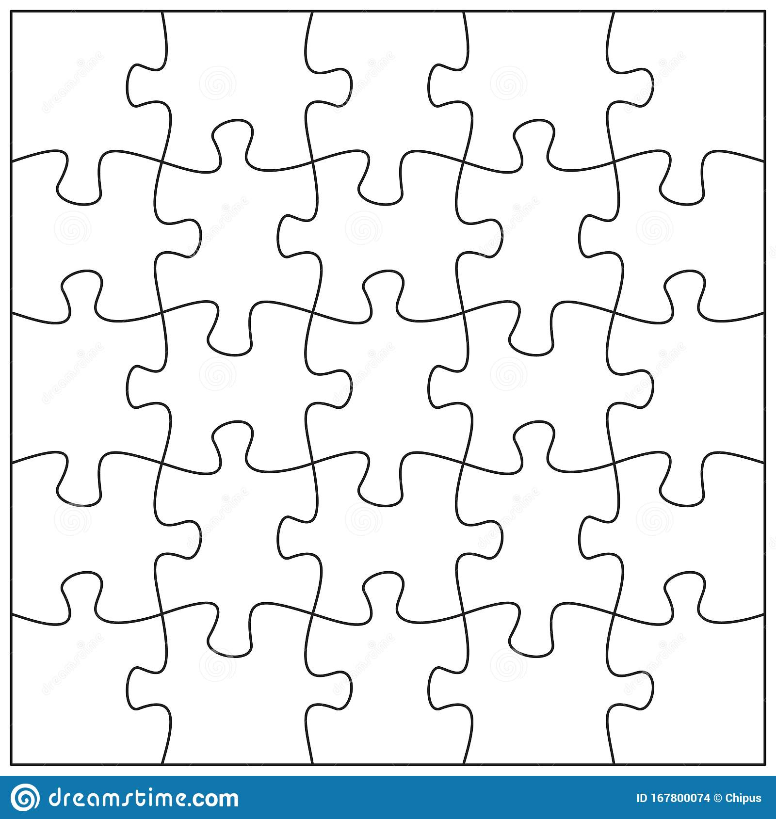 20 Jigsaw Pieces Template. Twenty Puzzle Pieces Connected with regard to Blank Jigsaw Piece Template