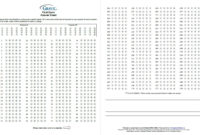200 Question Test Answer Sheet With Extra Credit And Grid throughout Blank Four Square Writing Template