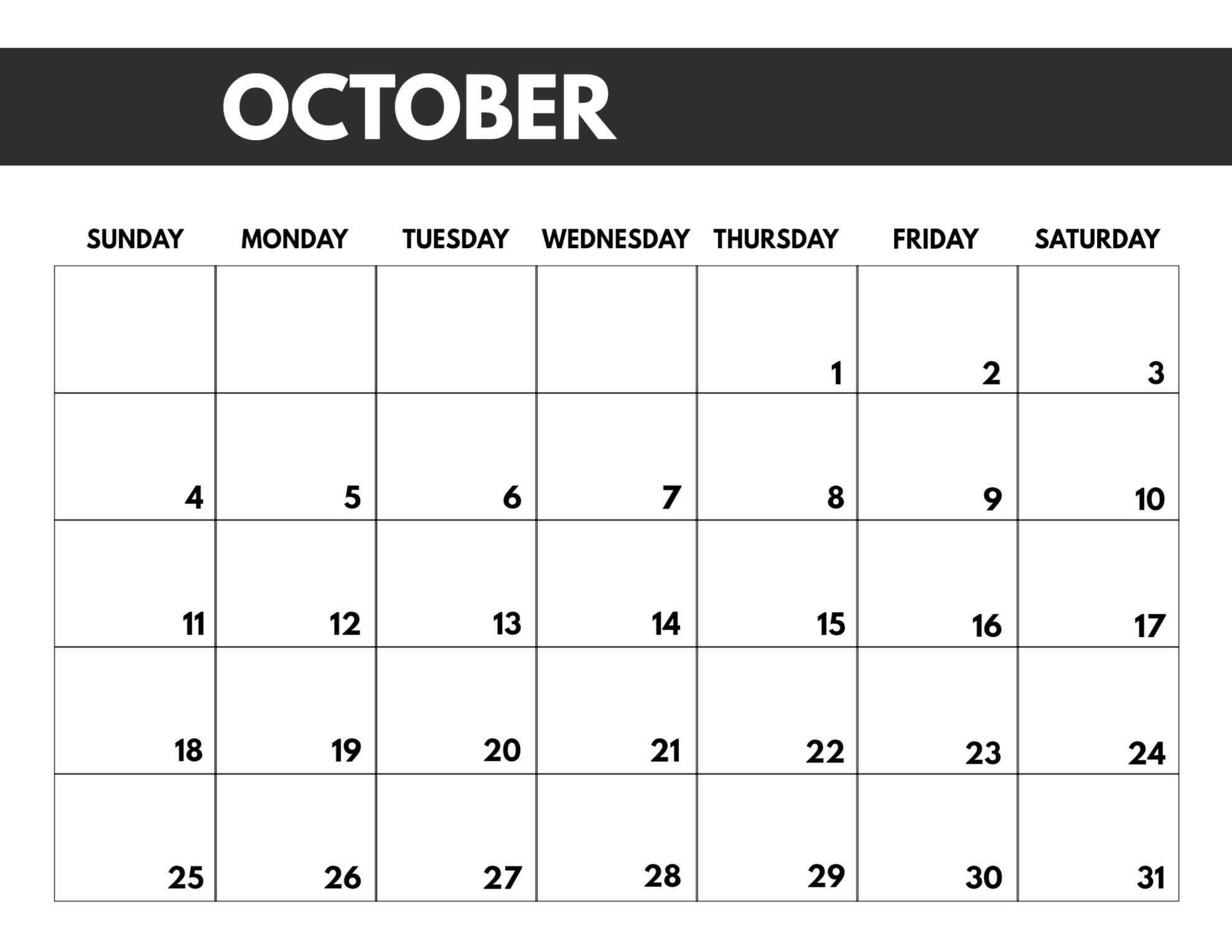 2020 Free Monthly Calendar Template | Paper Trail Design within Blank One Month Calendar Template