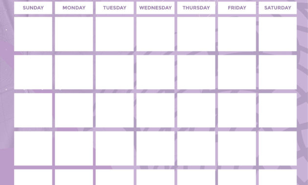 8 Best Monthly Calendar Printable - Printablee within Blank Activity Calendar Template