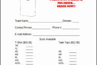 9 T Shirt Pre Order Form Template - Sampletemplatess in Blank T Shirt Order Form Template