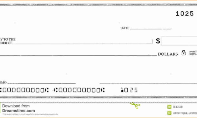 Blank Business Check Template | Business Checks, Blank within Large Blank Cheque Template