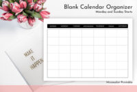 Blank Calendar - Calendar Printable | Jpg - Pdf regarding Blank Calender Template