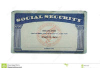 Blank Card Stock Photo. Image Of Paper, Social, Security throughout Blank Social Security Card Template Download